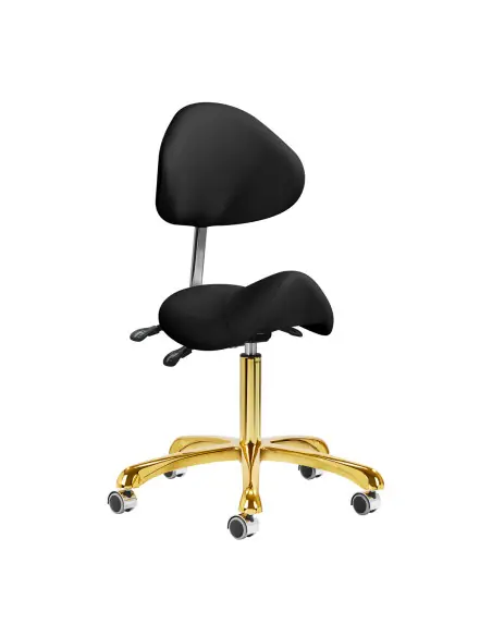 Taboret kosmetyczny 1004 Giovanni złoto czarny 