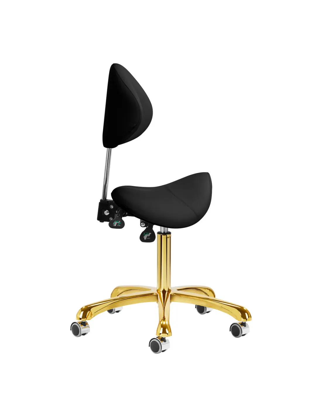 Taboret kosmetyczny 1004 Giovanni złoto czarny 