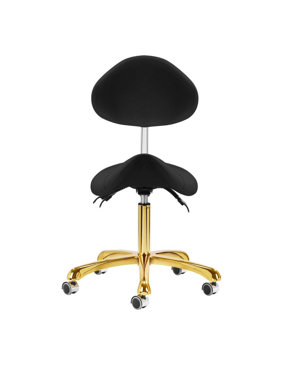 Taboret kosmetyczny 1004 Giovanni złoto czarny 