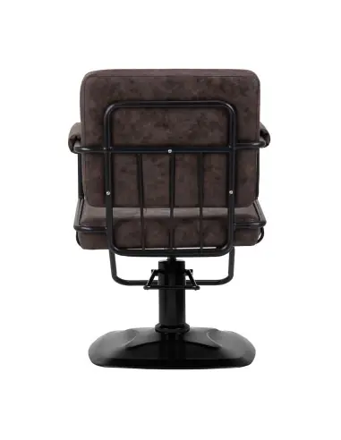 Gabbiano fotel fryzjerski Katania Loft Old Leather ciemny brąz 