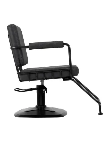Fotel fryzjerski Gabbiano Catania Loft Old Black Leather {attributes}