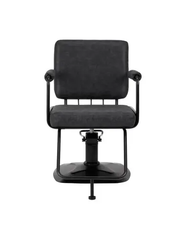 Sillón de peluquería Gabbiano Catania Loft de cuero negro antiguo {attributes}