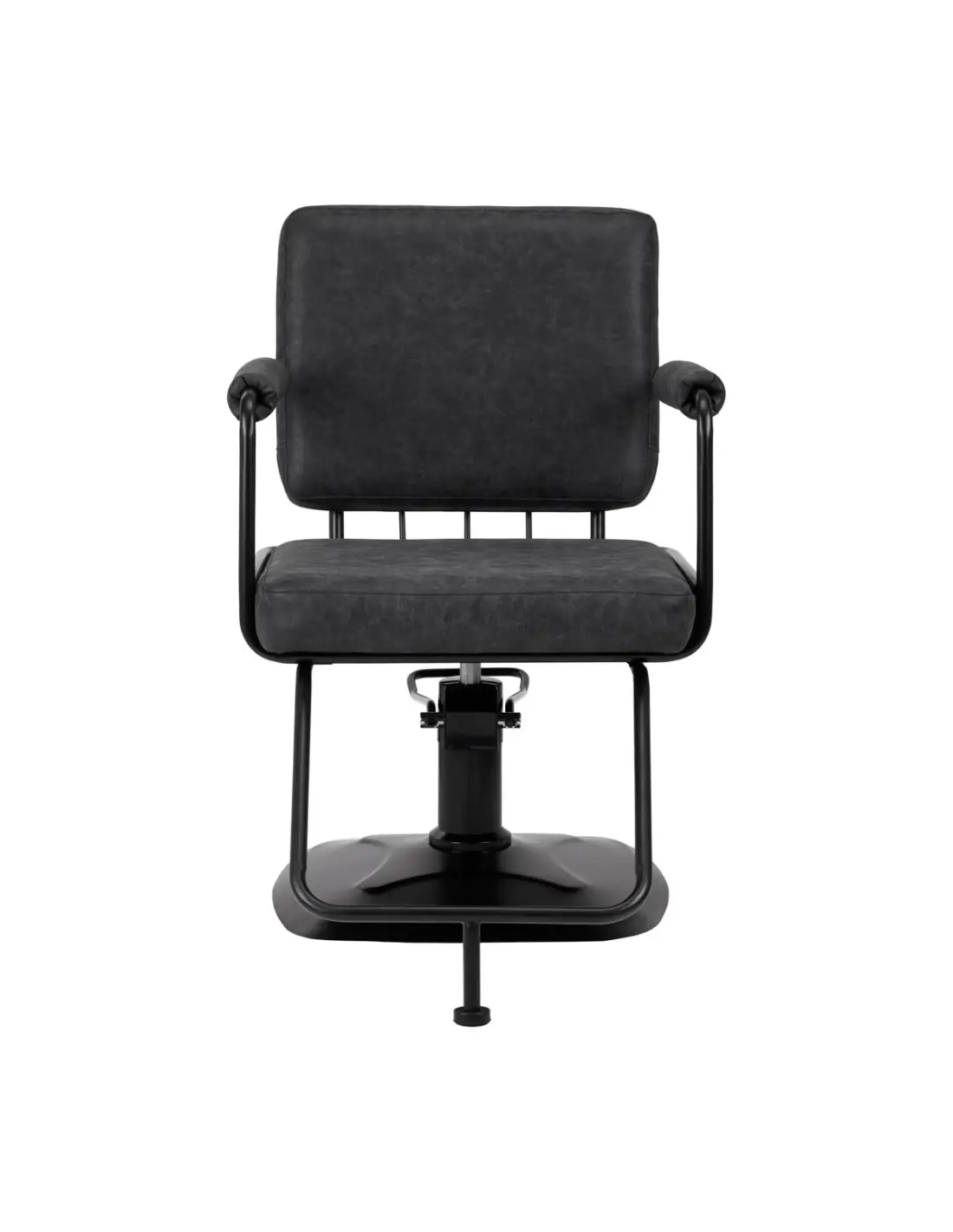 Sillón de peluquería Gabbiano Catania Loft de cuero negro antiguo {attributes}
