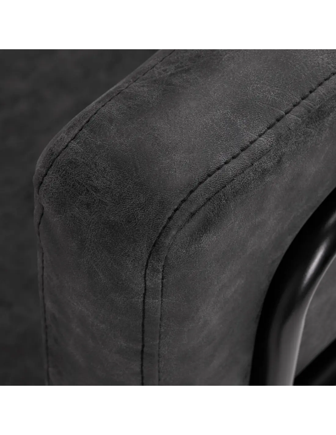 Sillón de peluquería Gabbiano Catania Loft de cuero negro antiguo {attributes}