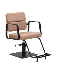 Gabbiano Porto black and beige hairdressing chair