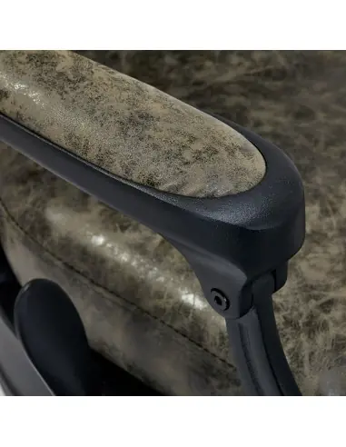 Poltrona da barbiere Cavalese in pelle verde antico – Atmosfera retrò e design industriale