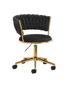 4Rico Drehstuhl QS-GW01G samtschwarz