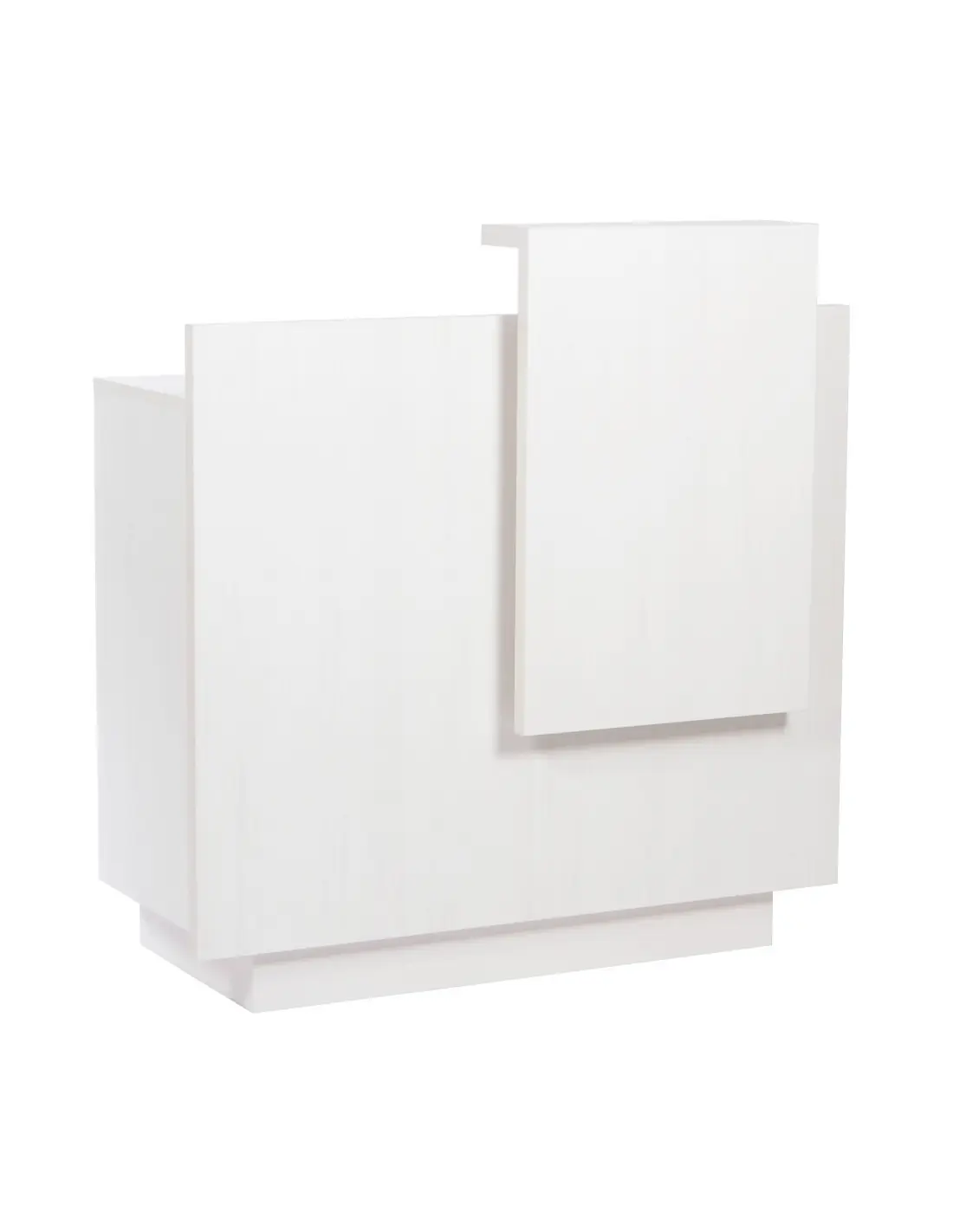 Balcão de recepção cinza branco