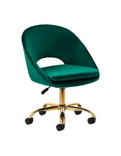 Chaise pivotante velours vert mistra