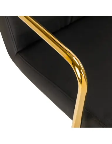 Krzesło Kosmetyczne QS-OF211G złoto czarne