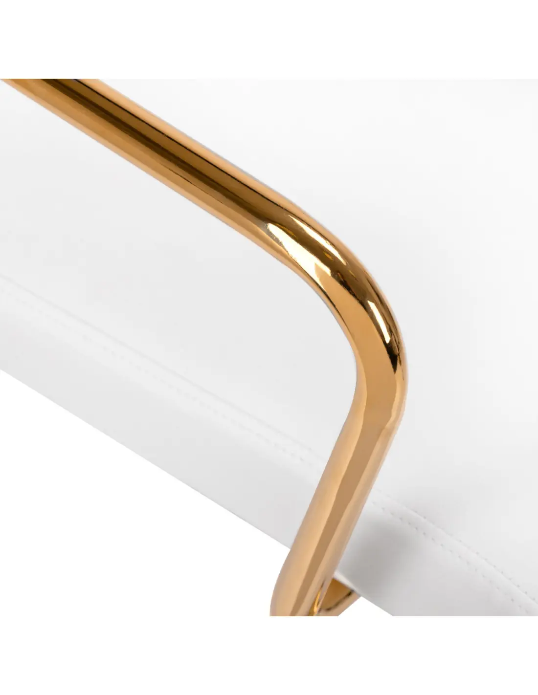 Krzesło Kosmetyczne QS-OF211G złoto białe