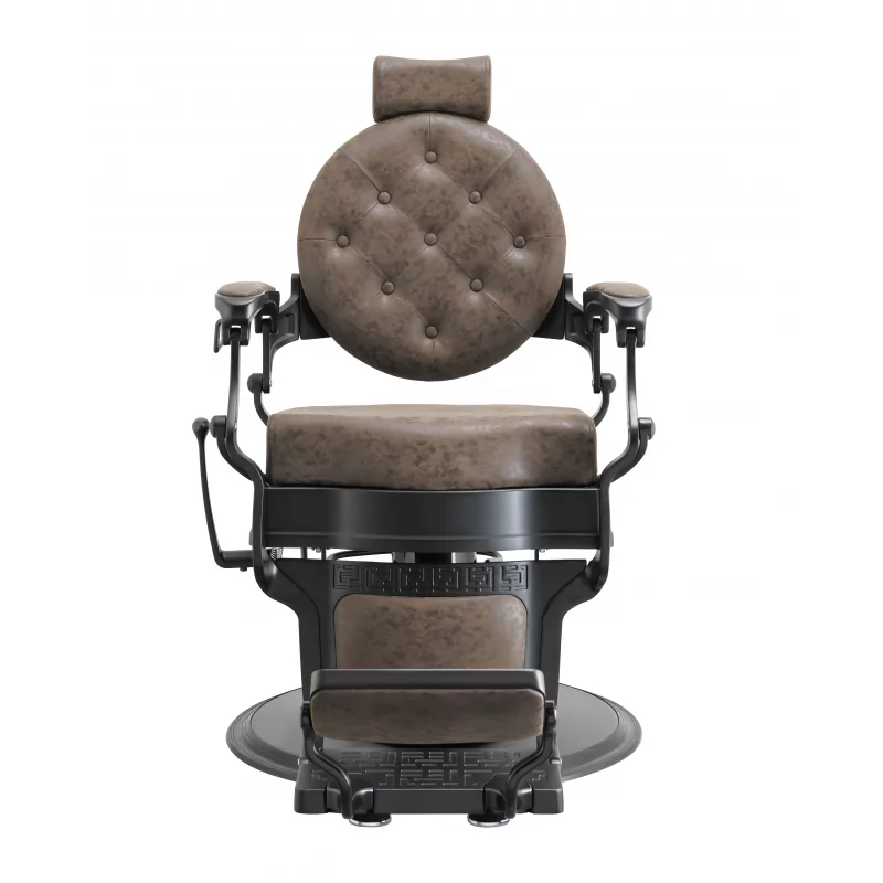 Florence Old Brown Barber chair – Classic Chic & Black Frame 