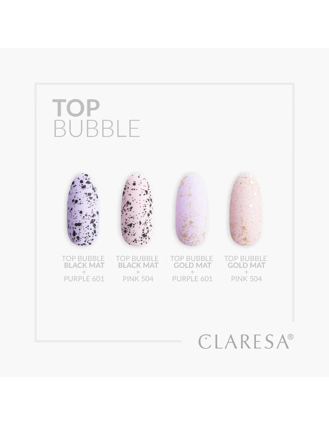 Claresa Top Bubble black Matt No wipe -5g 