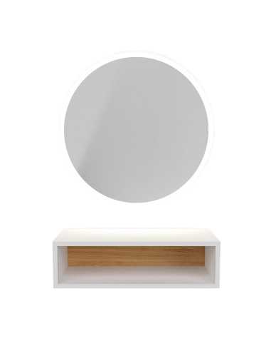 ESPELHO REDONDO COM LED NASK branco
