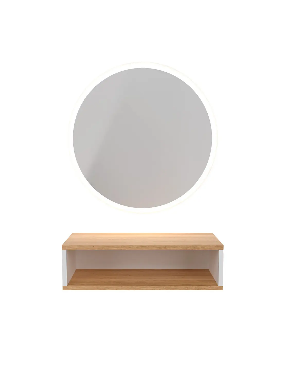Miroir rond LED NASK - Élégance moderne pour salons de beauté