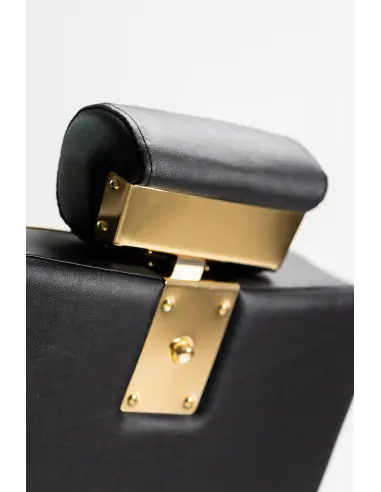 Poltrona da barbiere Maximus Gold & Black V2 – Lusso dorato e comfort professionale