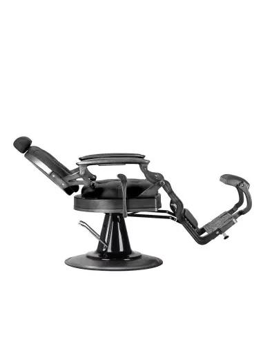 Sillón de barbero vintage Luxor NEGRO: elegancia clásica y comodidad profesional