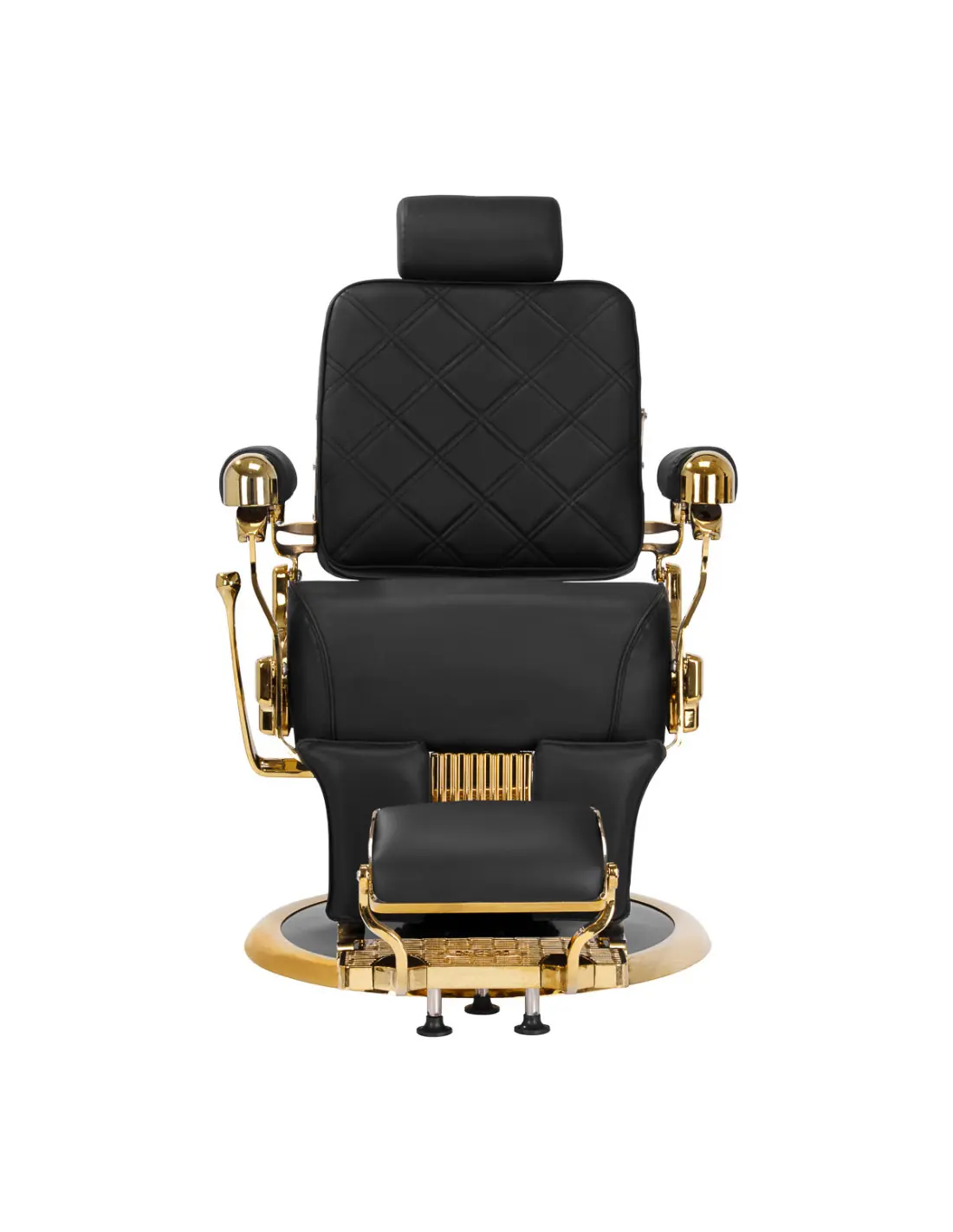 Poltrona da barbiere Royal Prestige GOLD-BLACK: lusso, comfort e controllo totale