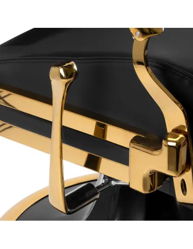 Poltrona da barbiere Royal Prestige GOLD-BLACK: lusso, comfort e controllo totale