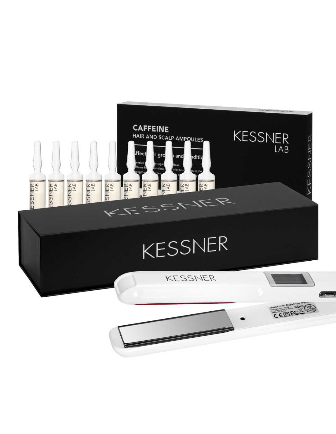 Kessner Hair Kit: Dispositivo ad Ultrasuoni e Fiale alla Caffeina 