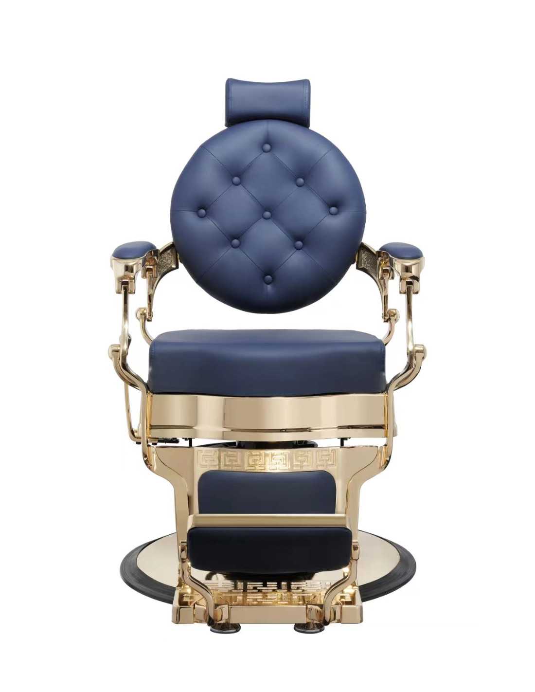 Florence Blue & Gold Barber chair – Chromatic Elegance & Professional Comfort 