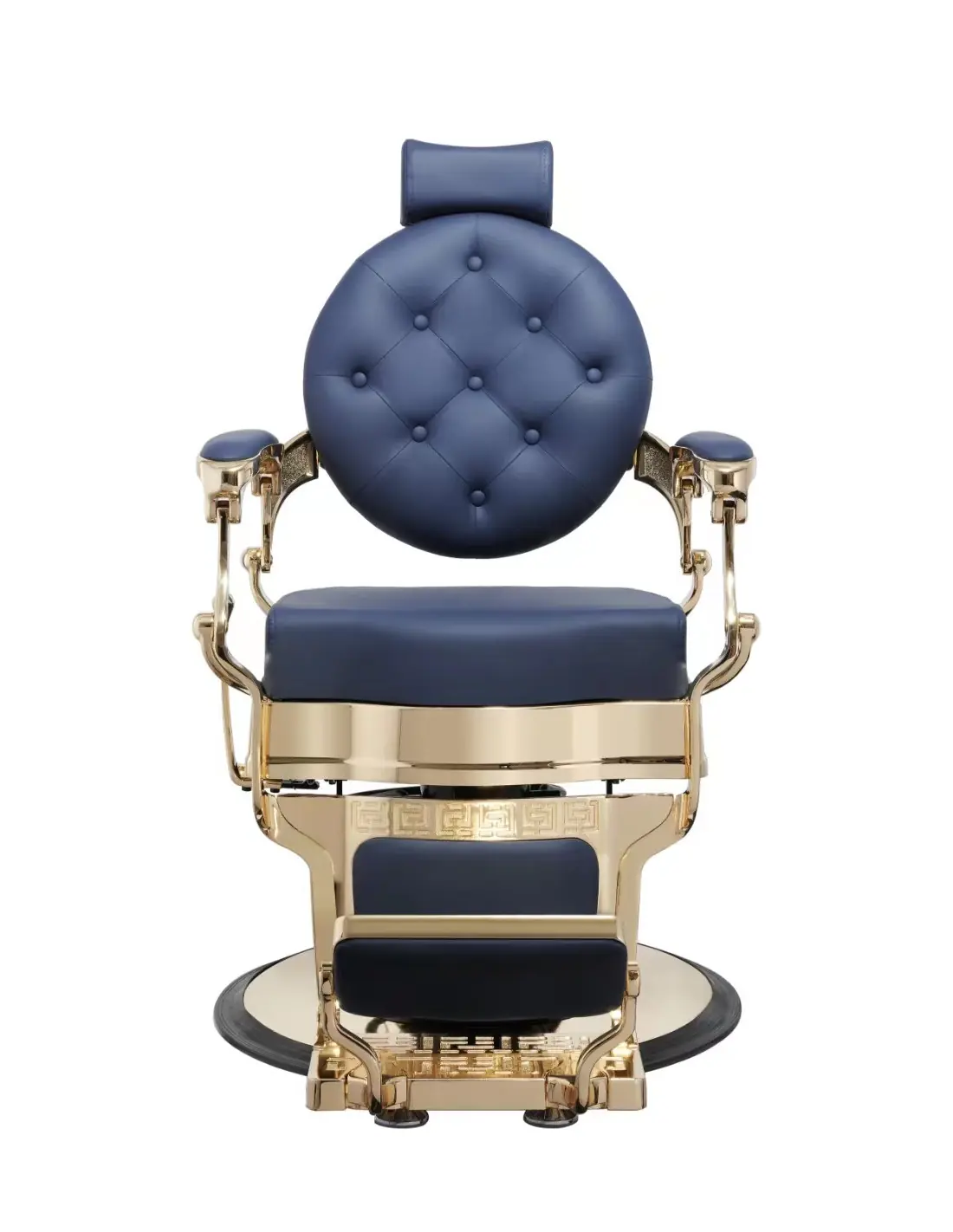 Sillón de barbero Florence azul oro 