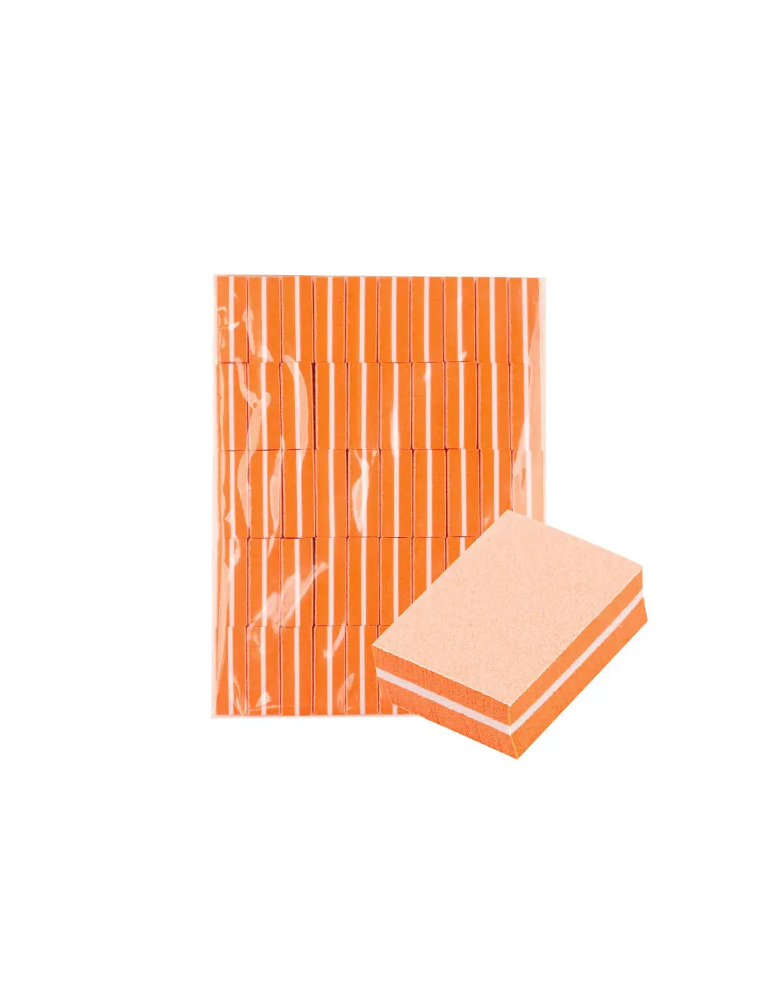 Ocho Nails Mini Block pomarańczowy 50 szt. 
