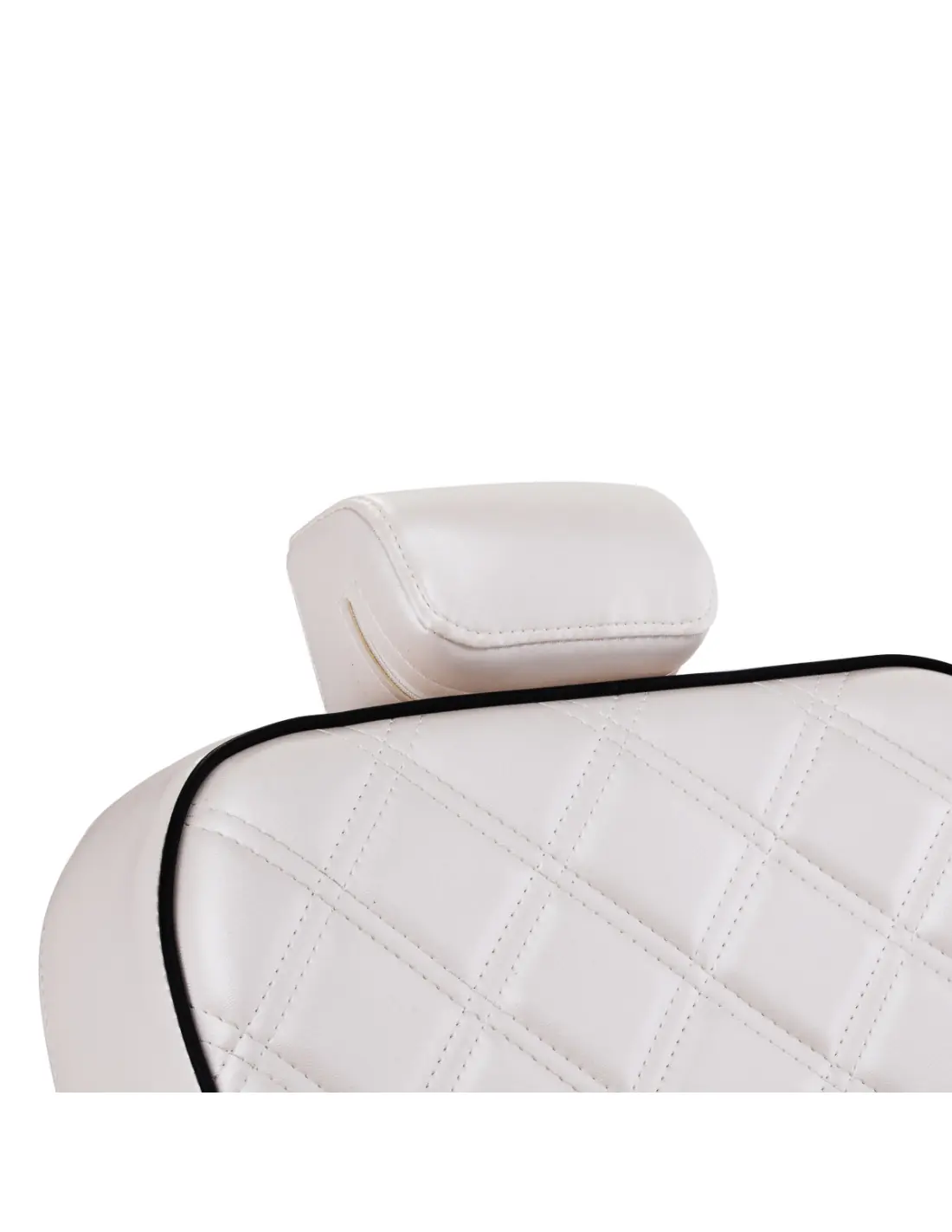 Cadeira de barbeiro Eleganzo Pearl White – Design puro e conforto profissional