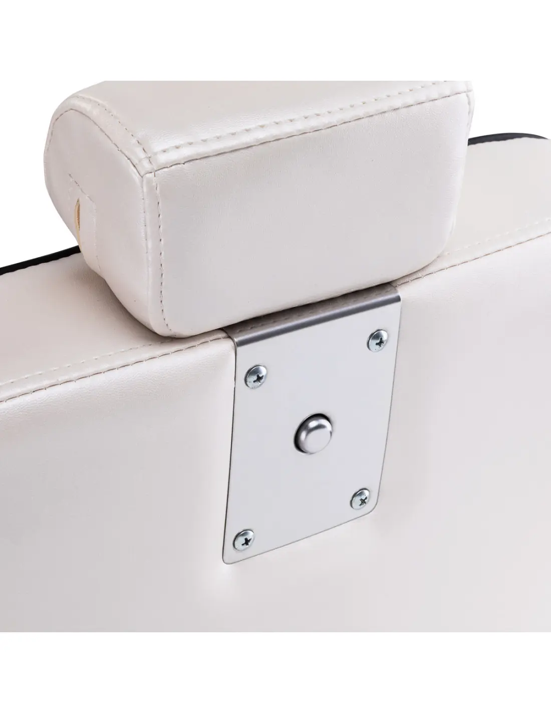 Cadeira de barbeiro Eleganzo Pearl White – Design puro e conforto profissional