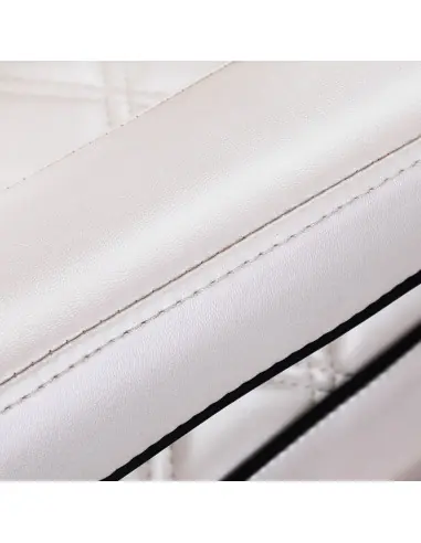 Cadeira de barbeiro Eleganzo Pearl White – Design puro e conforto profissional