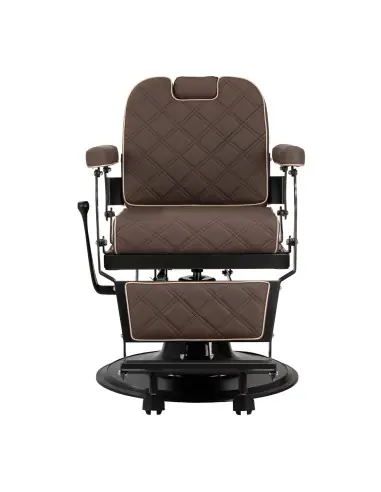 Eleganzo Brown & Black Barber chair – Authentic Style & Solid Structure 