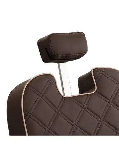 Poltrona da barbiere Eleganzo marrone e nera: stile autentico e struttura solida
