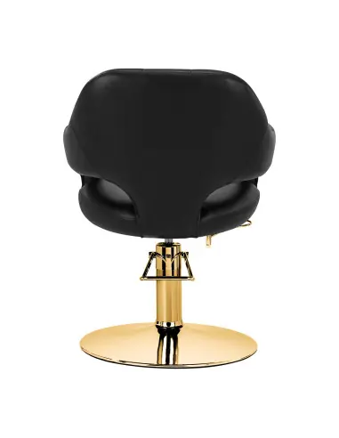 Poltrona da parrucchiere Prestigio Nera e Oro 