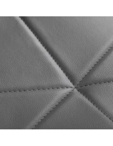 Elegancia grey cosmetic stool with chrome base