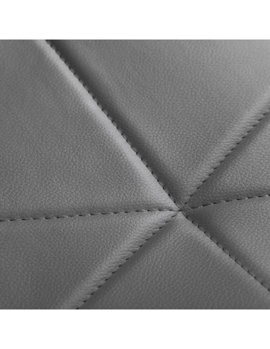 Elegancia grey cosmetic stool with chrome base