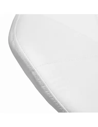 Sgabello cosmetico Elegancia bianco con base dorata