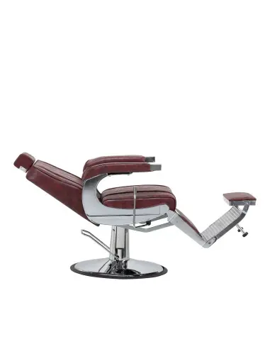 Fotel fryzjerski Diamond Steel Bordeaux – Elegance & Power Chrome