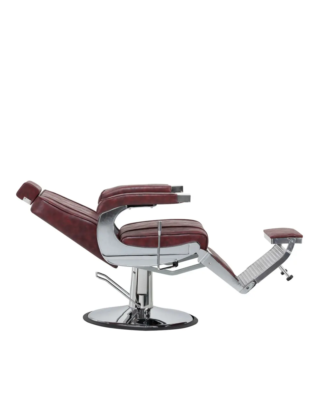 Fotel fryzjerski Diamond Steel Bordeaux – Elegance & Power Chrome