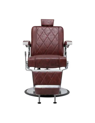 Fotel fryzjerski Diamond Steel Bordeaux – Elegance & Power Chrome