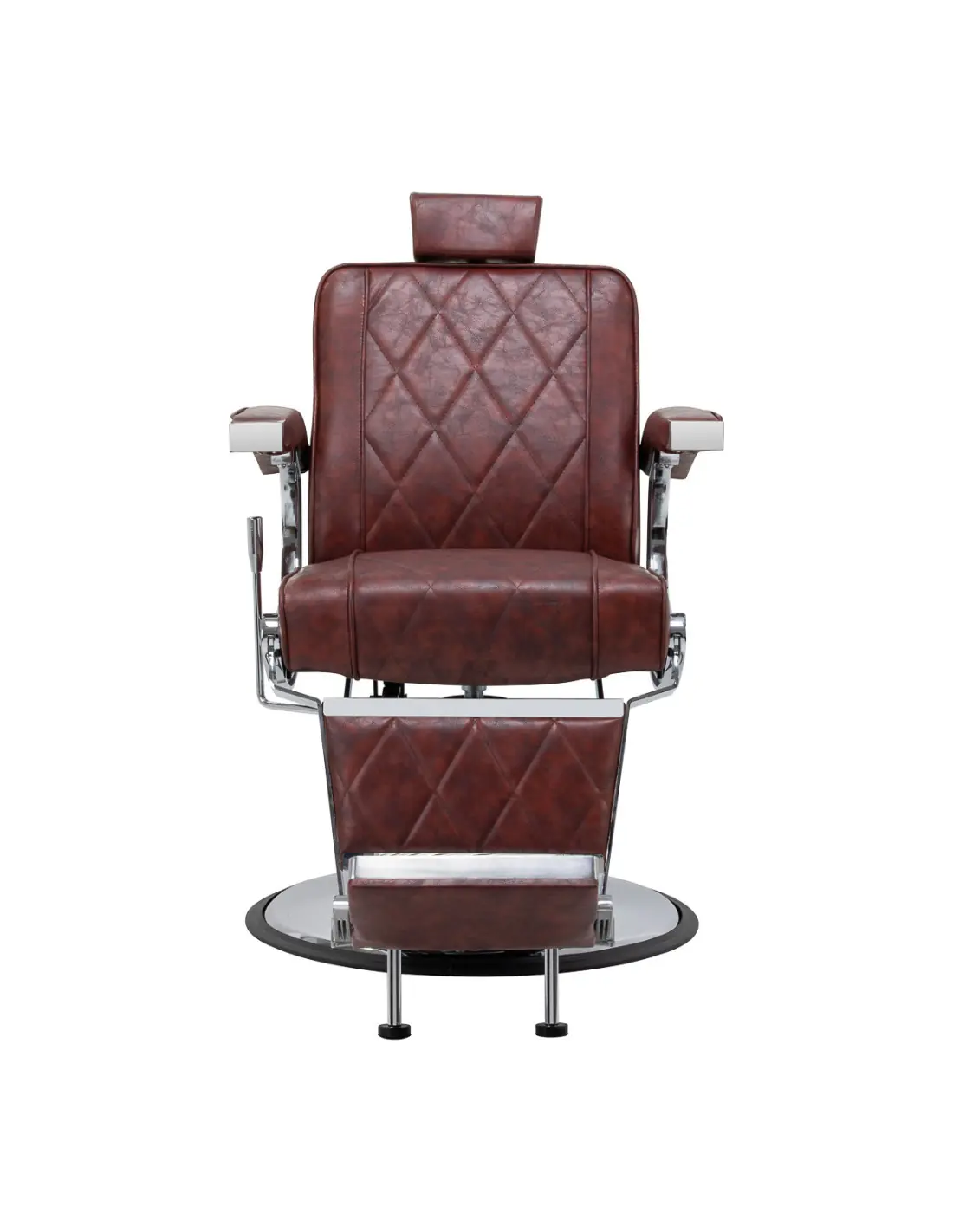 Fotel fryzjerski Diamond Steel Bordeaux – Elegance & Power Chrome