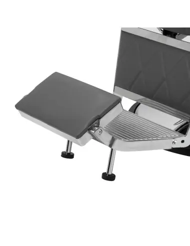 Silla de barbero de acero gris diamante: diseño moderno y ergonomía profesional