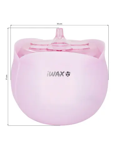iWax Flower Rose Podgrzewacz do wosku 40W 450ml wymiary widok z zamknięciem