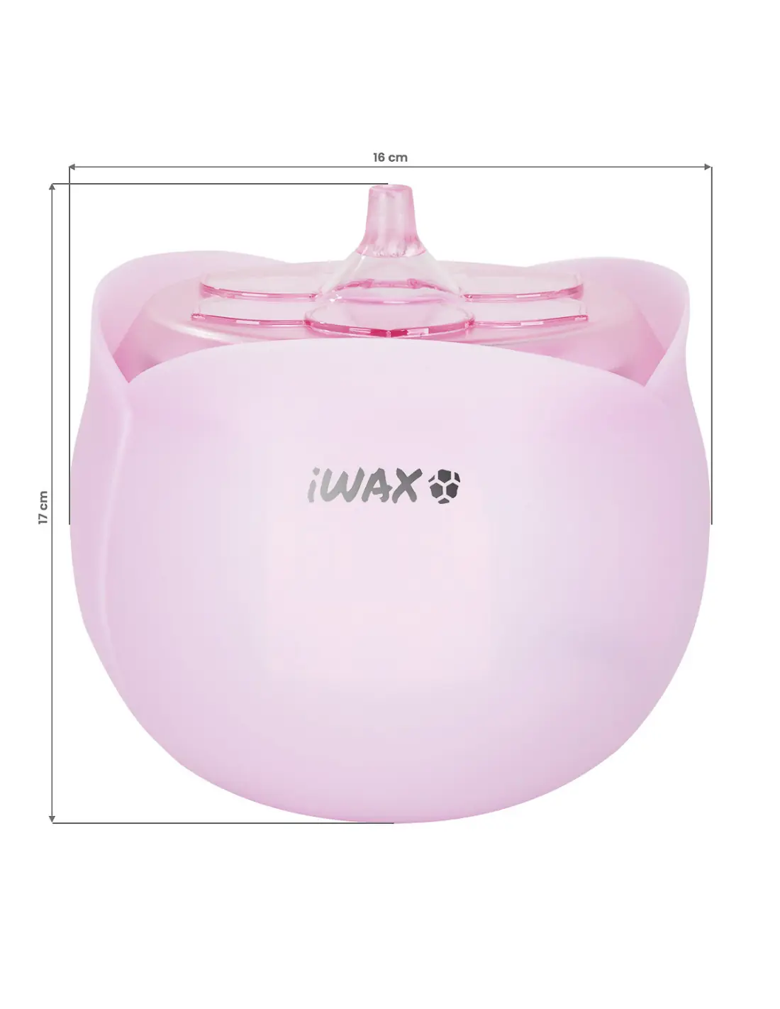 iWax Flower Rose Podgrzewacz do wosku 40W 450ml wymiary widok z zamknięciem