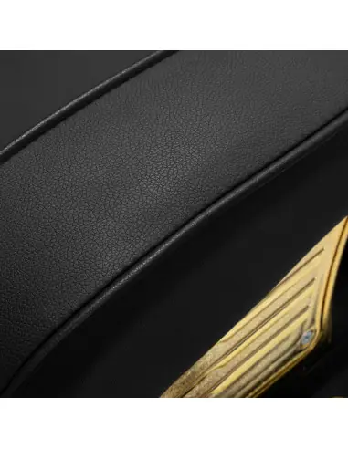 Poltrona da barbiere Majestic Gold nera zoom couture