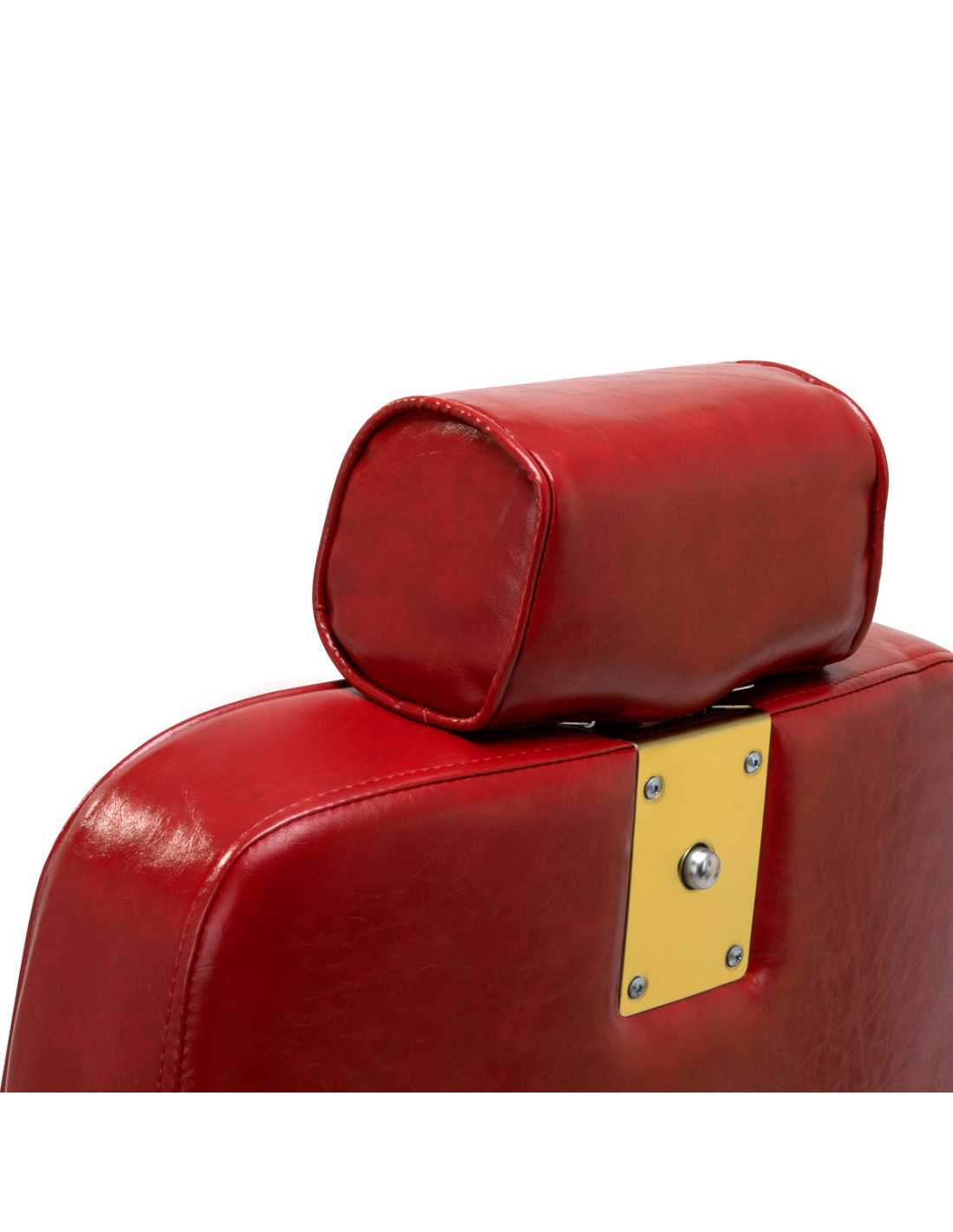 Poggiatesta rosso con zoom per poltrona da barbiere Majestic Gold