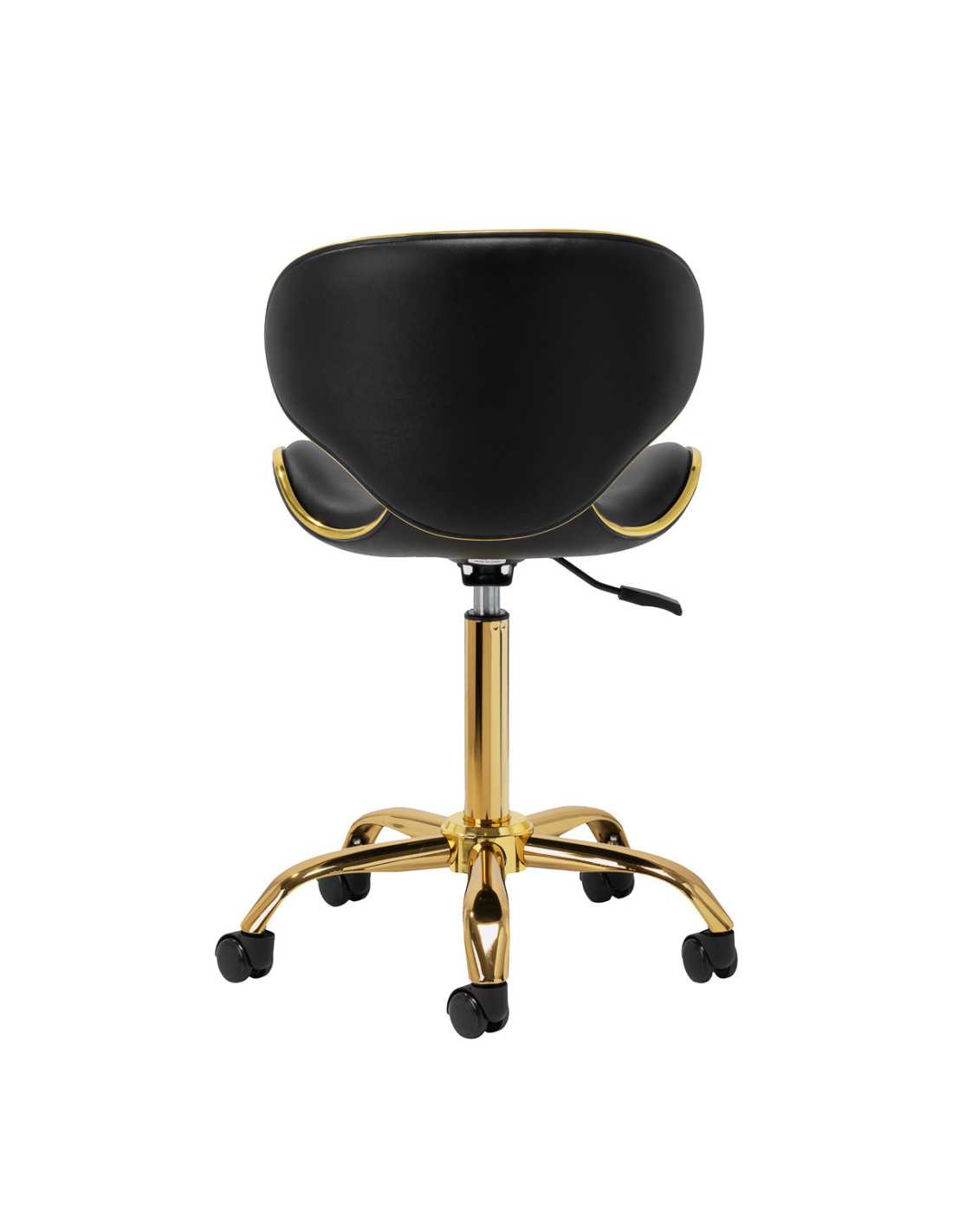 Elegance Pro Lux Hocker schwarz gold Rückansicht