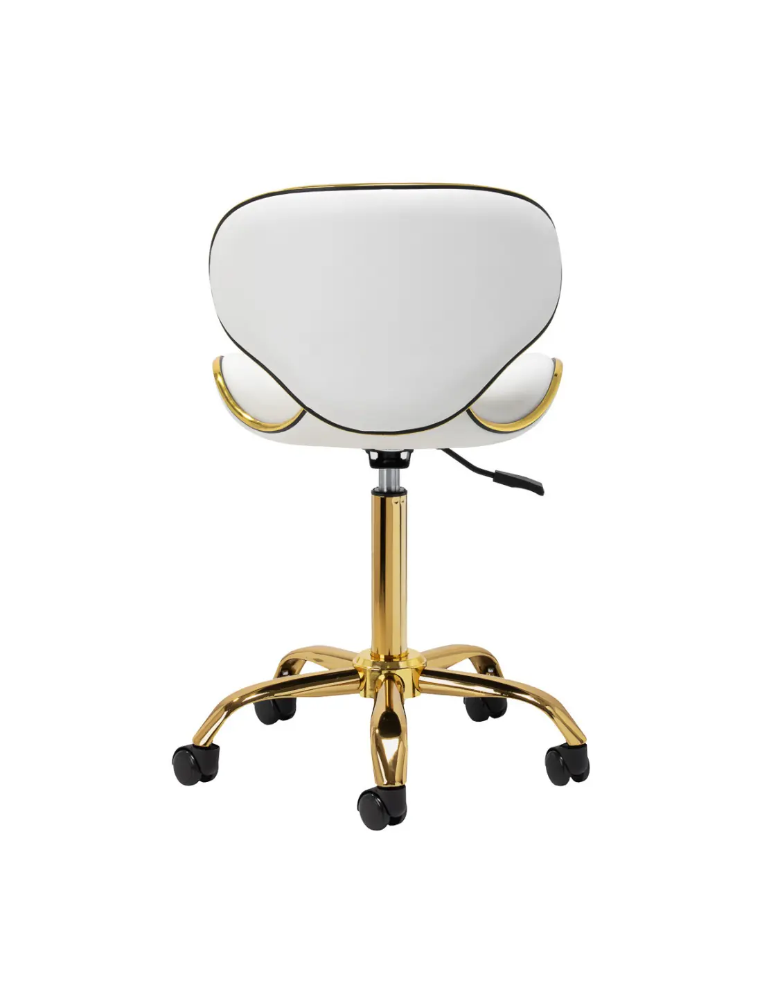 Stołek Elegance Pro Lux, białe złoto, widok z tyłu