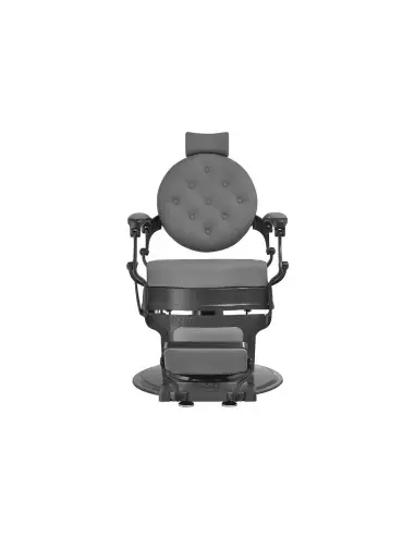 Poltrona da barbiere Florence Grey & Black: estetica professionale e comfort urbano