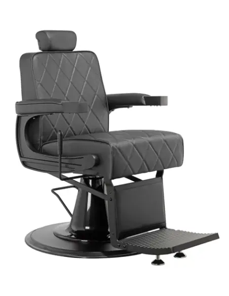 Sillón de barbero “Lecce Nero Totale” – Negro completo y potencia profesional