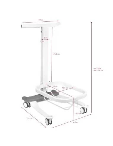 Bassine Bain Pieds Pédicure Lift sur Roulettes: Confort Moderne & Hygiène pour Centres Bien-Être